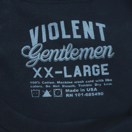 Violent Gentlemen Men's Black 2XL Hockey Club Graphic T-Shirt