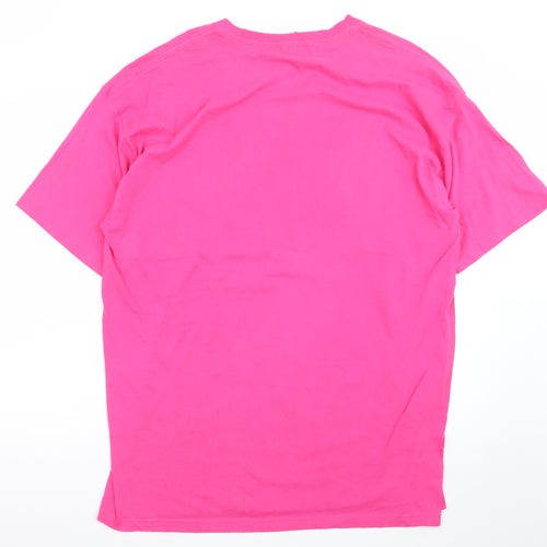 M&O Gold Women's Pink Cancun MX Print Cotton T-Shirt XL