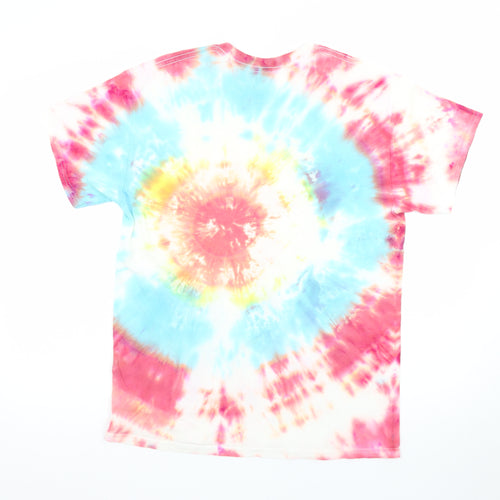 Gildan Men’s Multicoloured Tie-Dye Cotton Crew Neck T-Shirt Size M