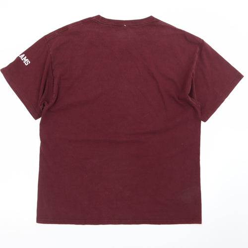 Champion Men's Burgundy Fordham Graphic Cotton T-Shirt Size L