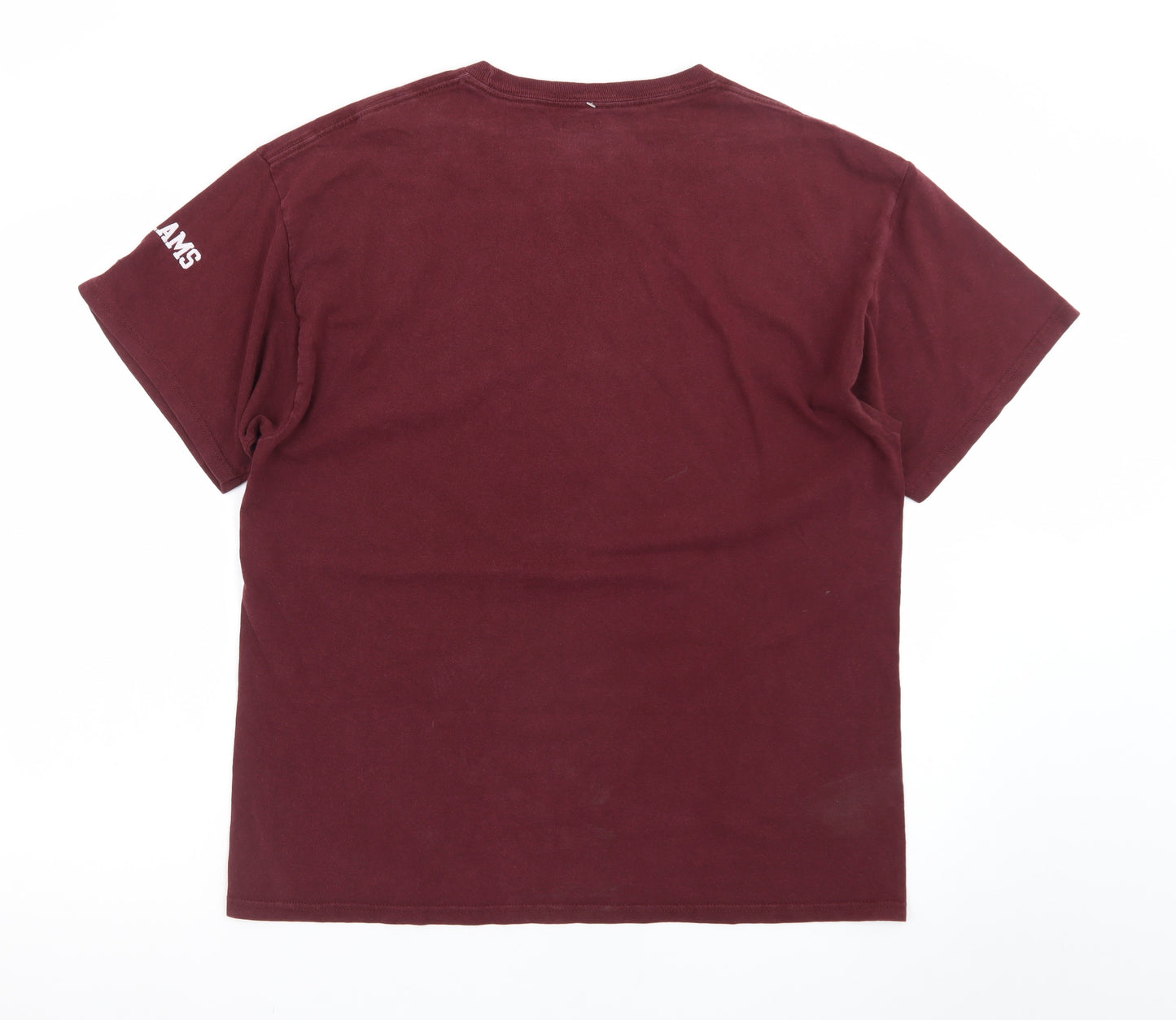 Champion Men's Burgundy Fordham Graphic Cotton T-Shirt Size L
