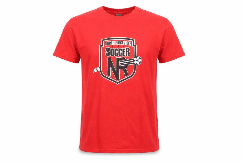 Gildan Men's Red North Ridgeville Soccer T-Shirt Small Sports Style