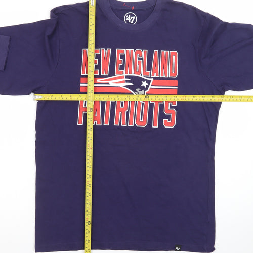 47 Brand Men's Blue New England Patriots Long Sleeve T-Shirt M