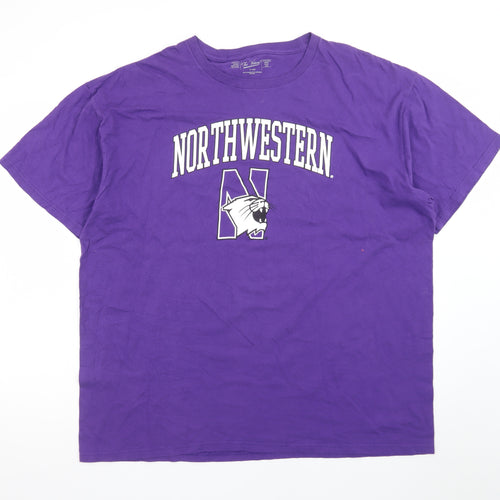 The Victory Men’s Purple Northwestern University 2XL Graphic T-Shirt