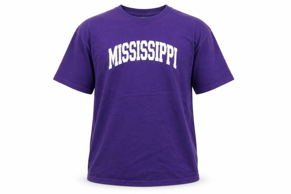 Jerzees Men’s Purple Mississippi XL Heavyweight Cotton T-Shirt