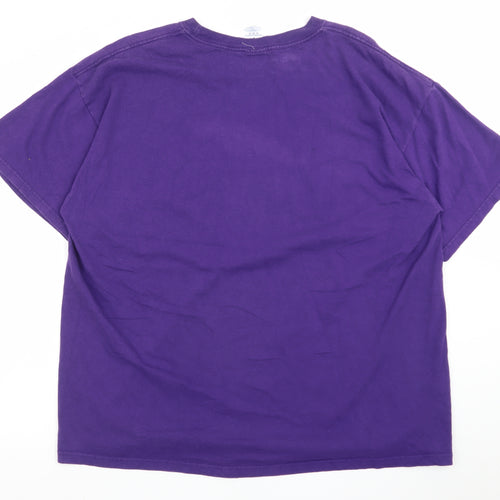 Jerzees Men’s Purple Mississippi XL Heavyweight Cotton T-Shirt