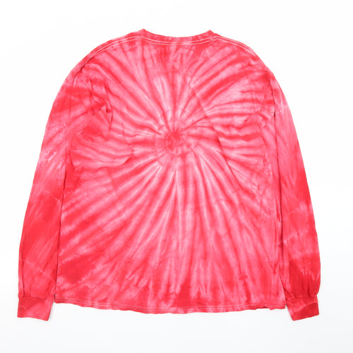 Gildan Mens XL Red Tie Dye Verdigris Cardinals Long Sleeve T-Shirt
