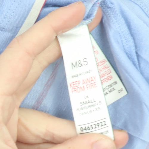 Marks and Spencer Women’s Blue Striped Tank Dress Size S Jersey Summer