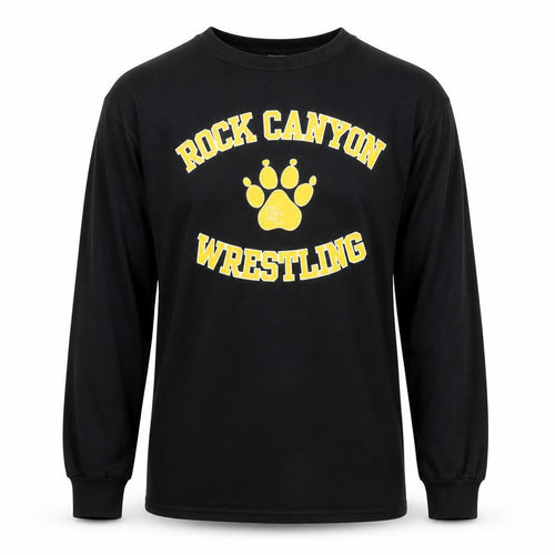 Port & Company Men's Black Rock Canyon Wrestling Long Sleeve T-Shirt M