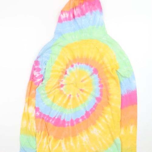 Dyenomite Men’s Multicoloured Tie-Dye Pullover Hoodie Size S
