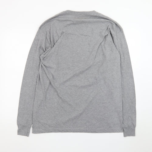 Blue 84 Men's Grey U.S. Army Long Sleeve Graphic T-Shirt Size L