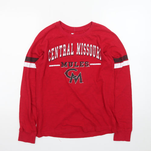 Colosseum Men's Red Central Missouri Mules Long Sleeve T-Shirt Size S