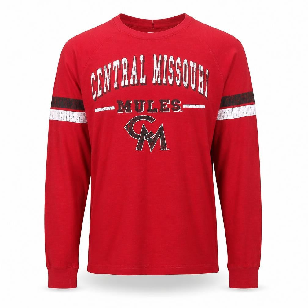 Colosseum Men's Red Central Missouri Mules Long Sleeve T-Shirt Size S