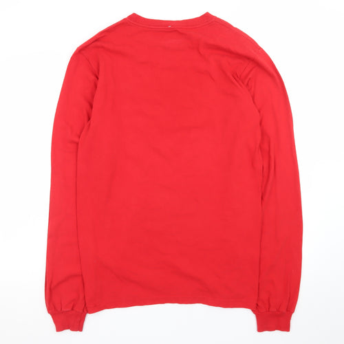 Reebok Men's Red Long Sleeve Hurricanes Hockey T-Shirt M