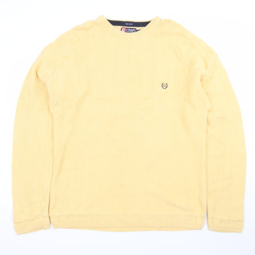 Chaps Ralph Lauren Men's Yellow XL Cotton Crew Neck Jumper