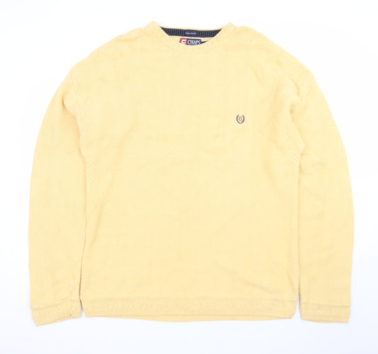 Chaps Ralph Lauren Men's Yellow XL Cotton Crew Neck Jumper