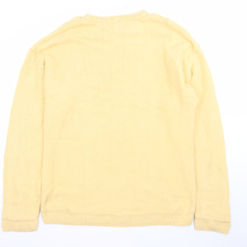 Chaps Ralph Lauren Men's Yellow XL Cotton Crew Neck Jumper
