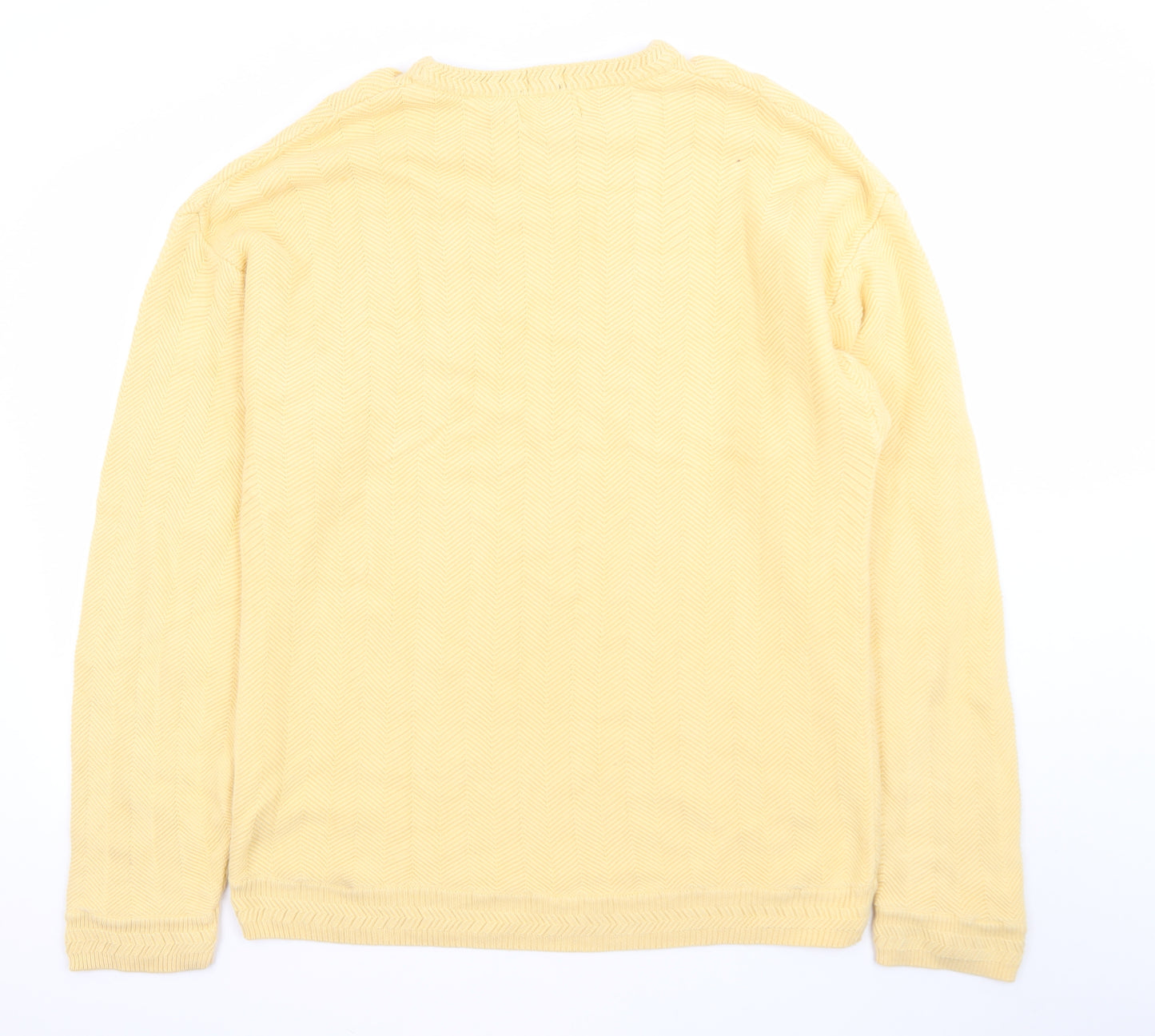 Chaps Ralph Lauren Men's Yellow XL Cotton Crew Neck Jumper