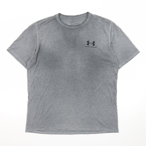 Under Armour Men's Grey Short Sleeve Crew Neck T-Shirt Size M