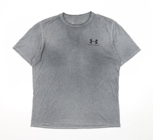 Under Armour Men's Grey Short Sleeve Crew Neck T-Shirt Size M