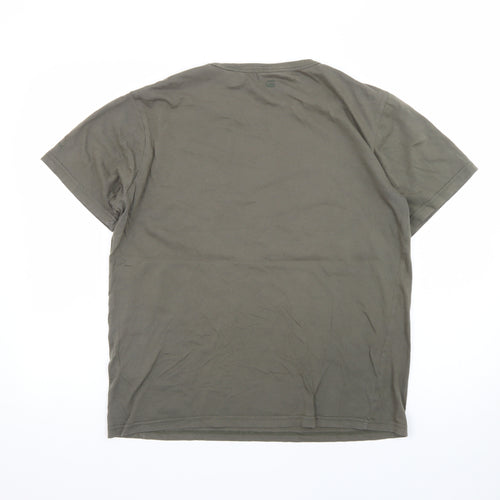 G-Star Men Green Graphic Print Crew Neck Short Sleeve T-Shirt L