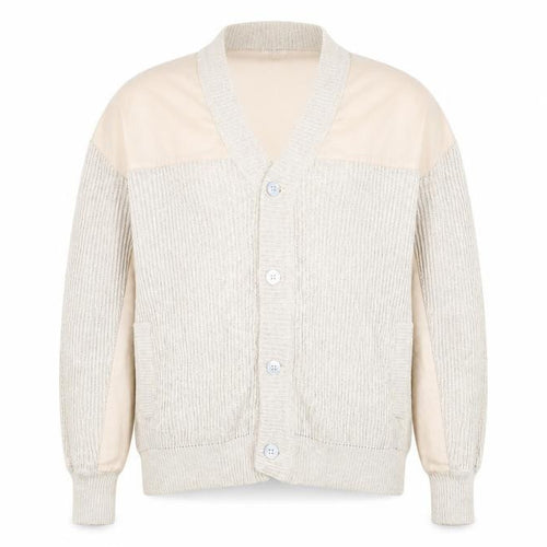 Schiatti & C Old England Napoli Men's Beige XL Linen Cotton Knit Cardigan