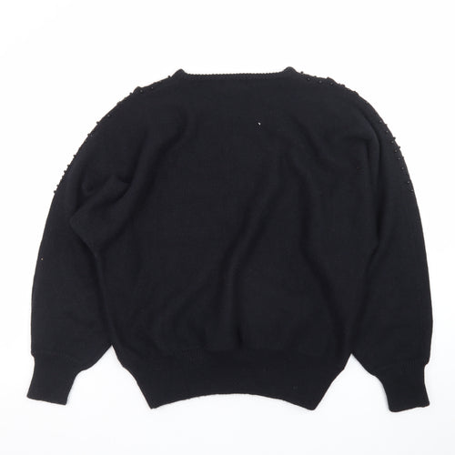 Marks and Spencer Women’s Black Beaded Knit Jumper Size 14/16