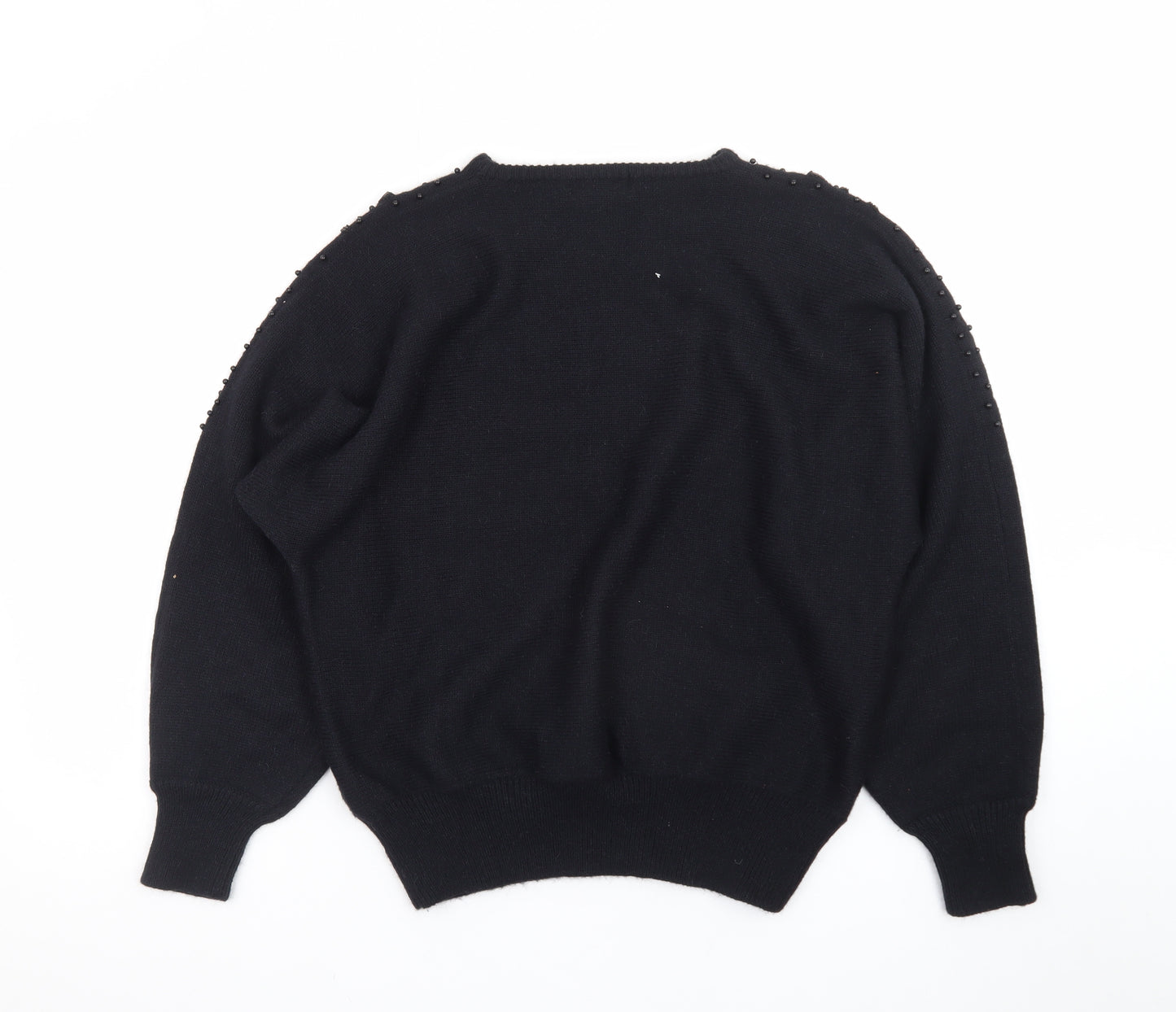 Marks and Spencer Women’s Black Beaded Knit Jumper Size 14/16