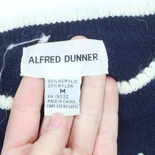 Alfred Dunner Women’s Navy Bow Pullover Jumper Size M Acrylic Knit