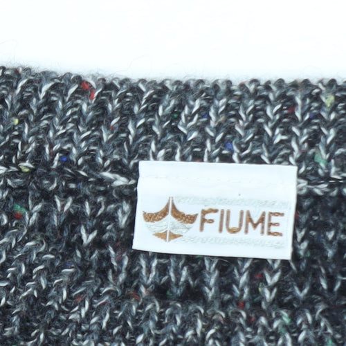 Fiume Men's Grey Argyle Wool Blend Chunky Knit Pullover Jumper XL
