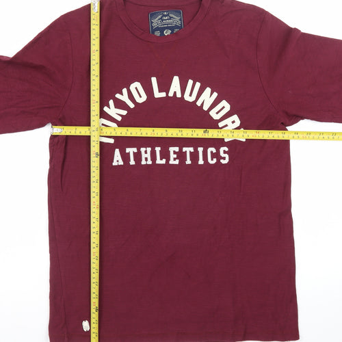 Tokyo Laundry Men's Red Long Sleeve Athletics T-Shirt Size M