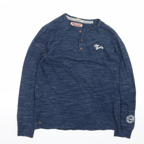 Tokyo Laundry Men's Blue Henley Long Sleeve T-Shirt Size M