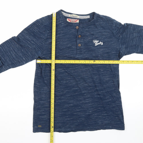 Tokyo Laundry Men's Blue Henley Long Sleeve T-Shirt Size M