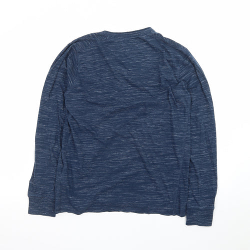 Tokyo Laundry Men's Blue Henley Long Sleeve T-Shirt Size M