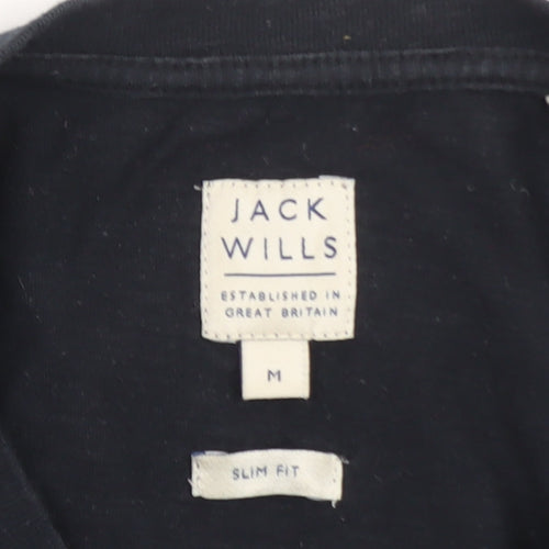 Jack Wills Men's Black Slim Fit Cotton Crew Neck T-Shirt M