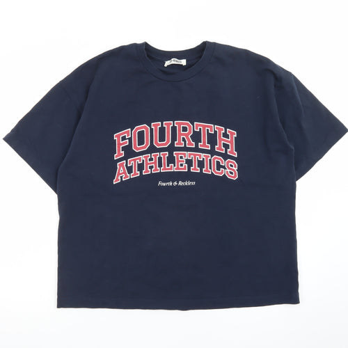 Fourth & Reckless Men's Navy Athletic Graphic T-Shirt Size S