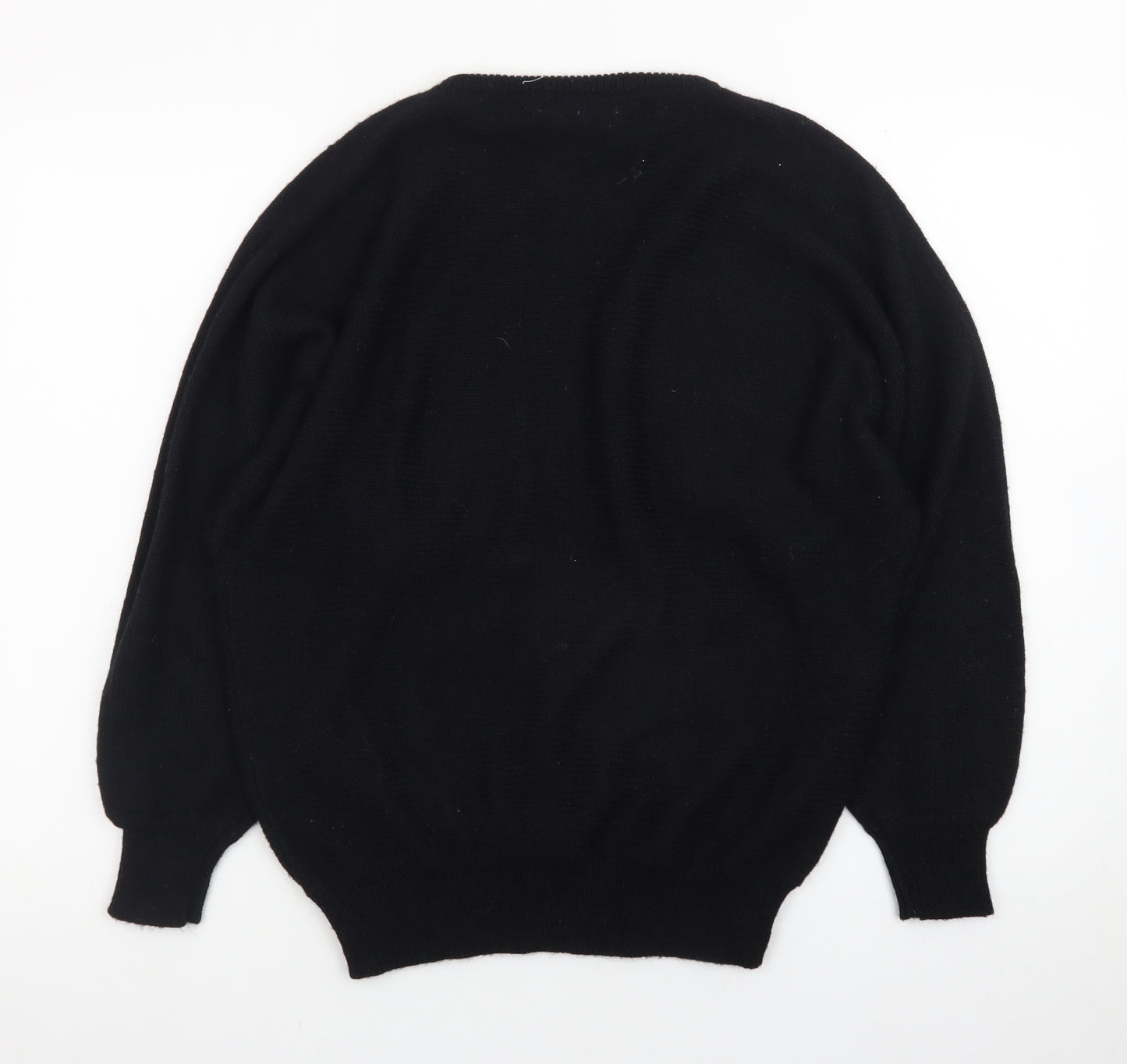 SRS International Women Black Gold Bow Pullover Jumper Size 12