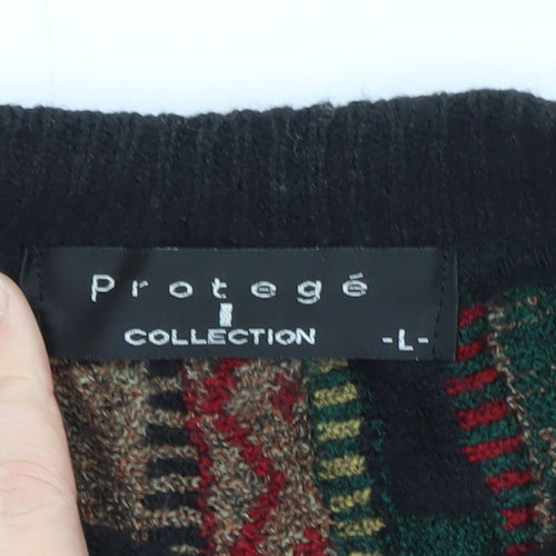 Protege Men’s Multicoloured 90s Retro Knit Chunky Pullover Jumper L