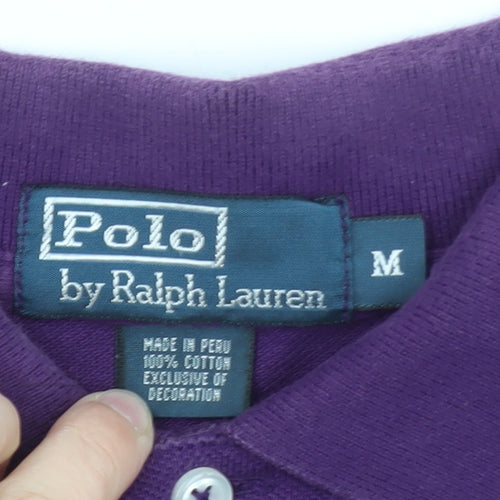 Ralph Lauren Men's Purple Cotton Polo Shirt Size M Classic Fit