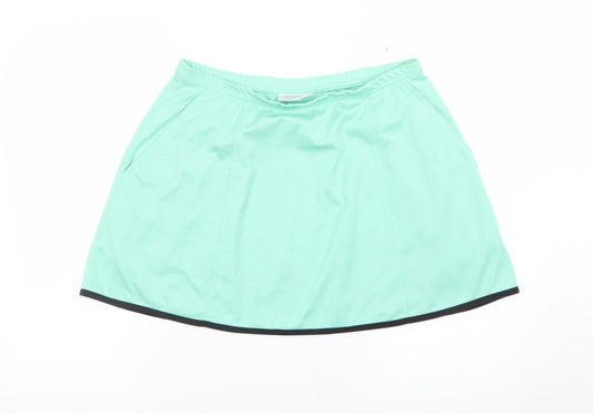 Tail Womens Green A-Line Sports Skort Size L Stretch Short