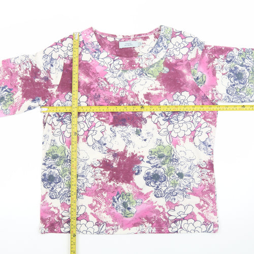 Honor Millburn Womens Multicoloured Floral Jersey Top Size L