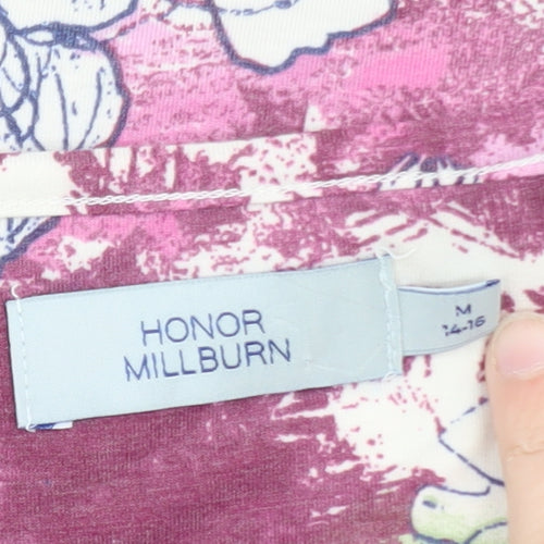 Honor Millburn Womens Multicoloured Floral Jersey Top Size L