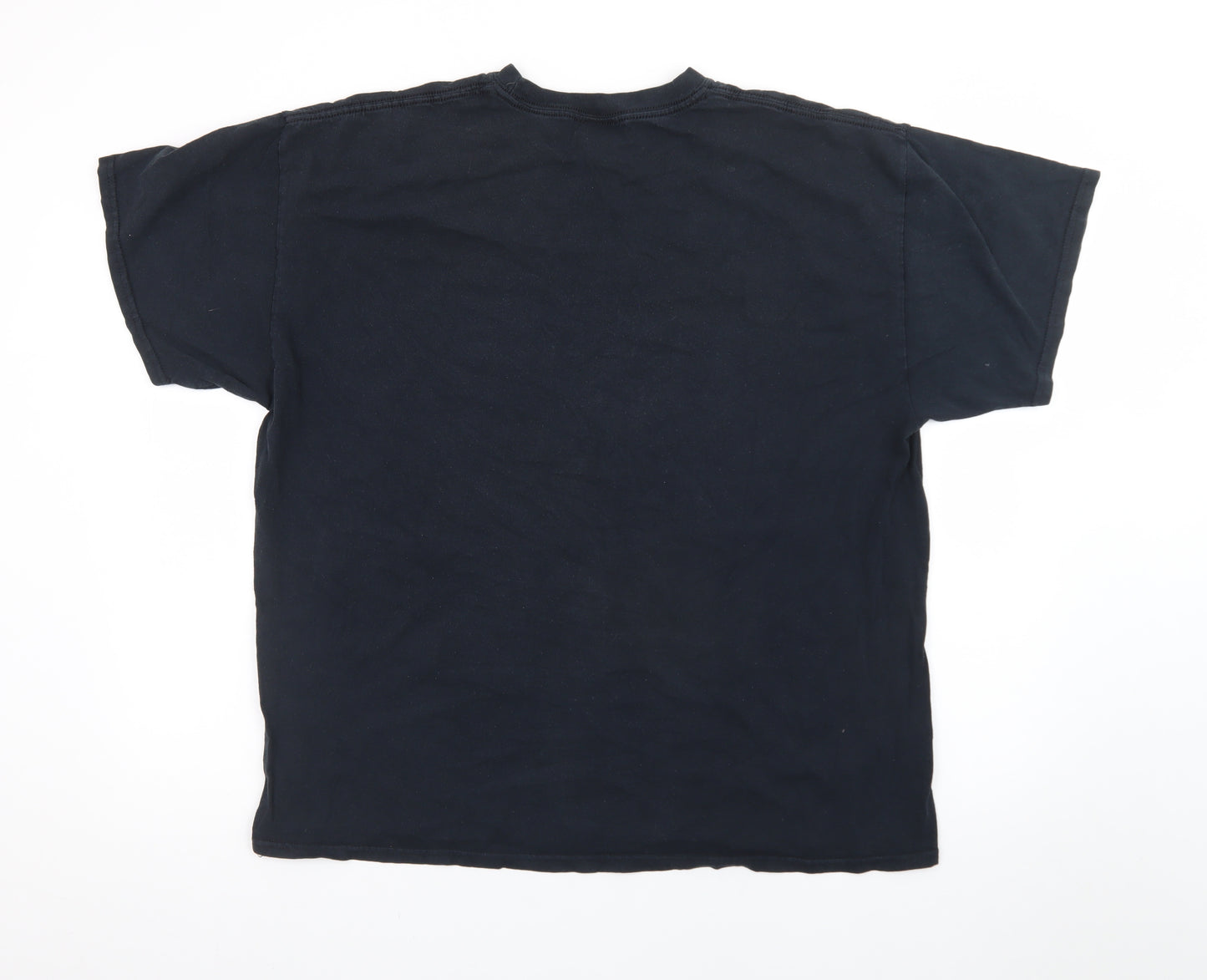 New Love Club Men's Black Funny Graphic Ring Spun Cotton T-Shirt L