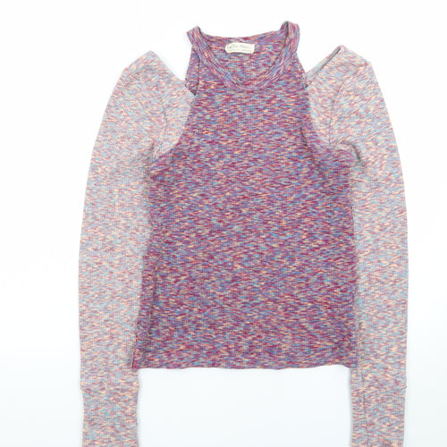 We The Free Women's Multicoloured L Cold Shoulder Knit Jumper