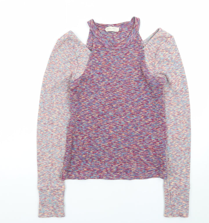 We The Free Women's Multicoloured L Cold Shoulder Knit Jumper