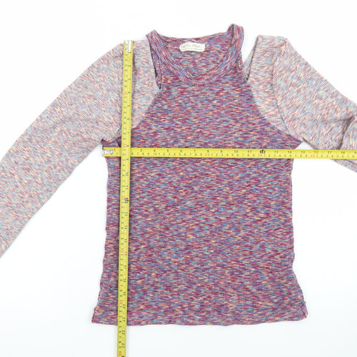 We The Free Women's Multicoloured L Cold Shoulder Knit Jumper