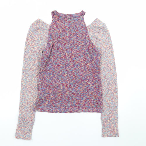 We The Free Women's Multicoloured L Cold Shoulder Knit Jumper