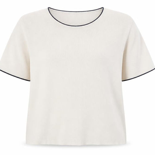 Berkertex Women Beige Short Sleeve Knit Jumper Size 14/16