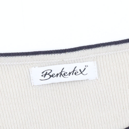 Berkertex Women Beige Short Sleeve Knit Jumper Size 14/16