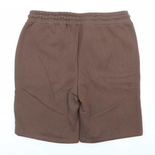boohooMAN Men’s Brown Skull Graphic Sweat Shorts L Casual